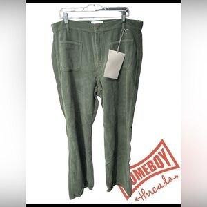 Reformation Olive Corduroy Trousers